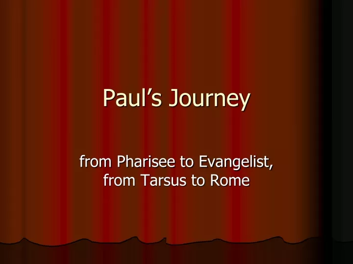 paul s journey