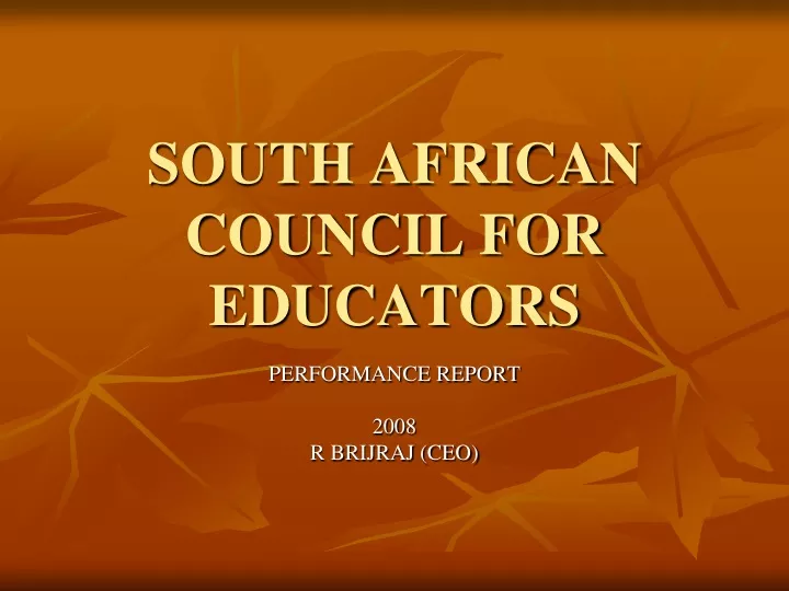 south african council for educators