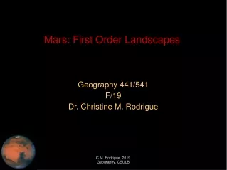 Mars: First Order Landscapes