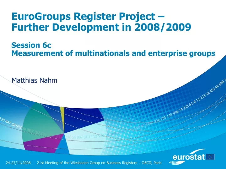 eurogroups register project further development in 2008 2009