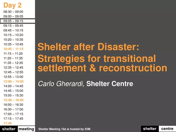 shelter after disaster strategies