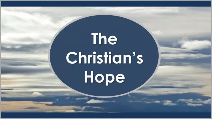 the christian s hope