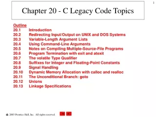 Chapter 20 - C Legacy Code Topics