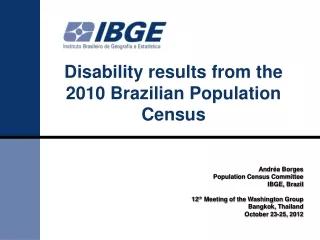 Disability results from the 2010 Brazilian Population Census