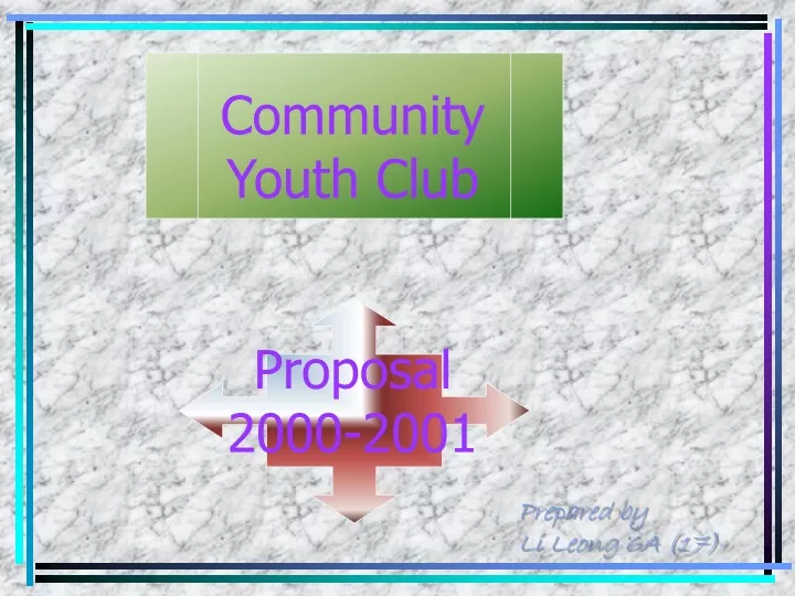 community youth club proposal 2000 2001