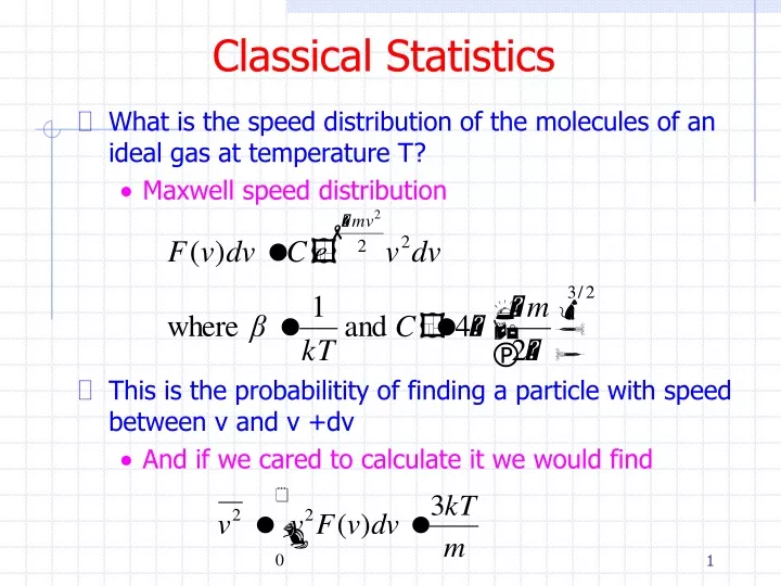classical statistics
