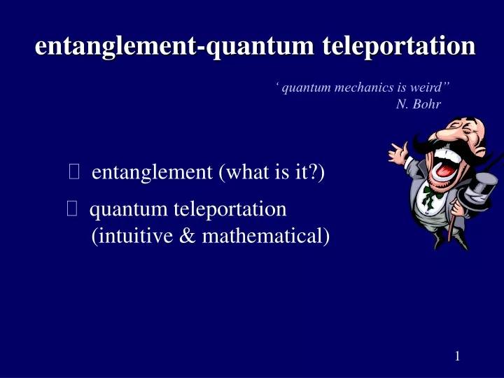 entanglement quantum teleportation