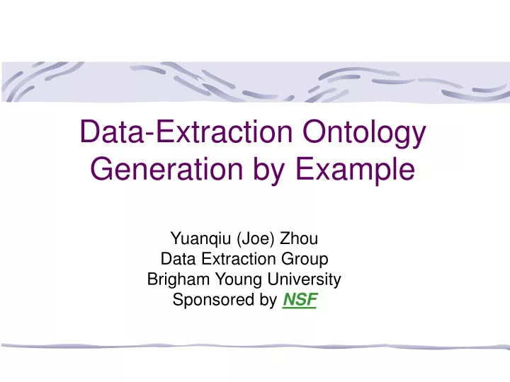 data extraction ontology generation by example