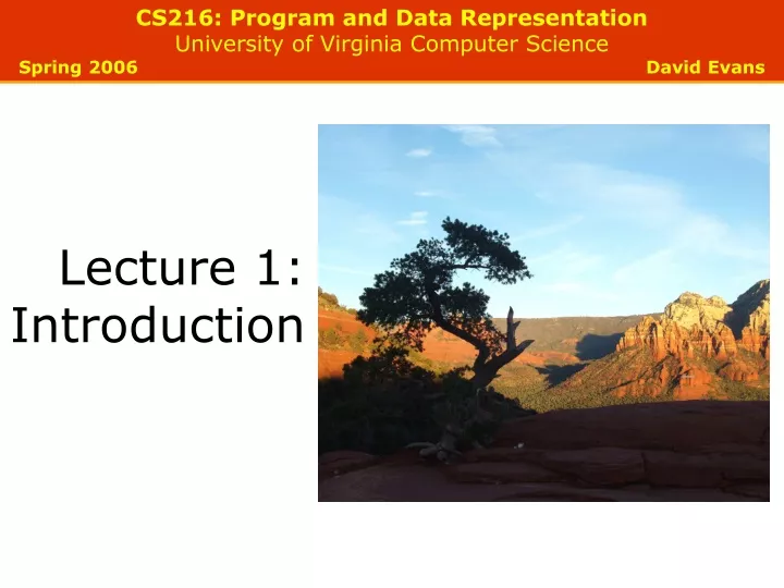 cs216 program and data representation university