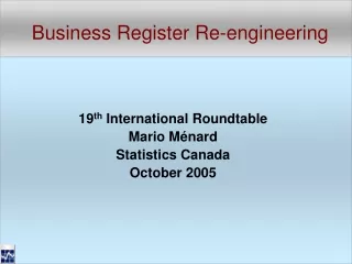 Business Register Re-engineering