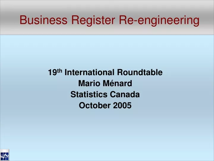 business register re engineering