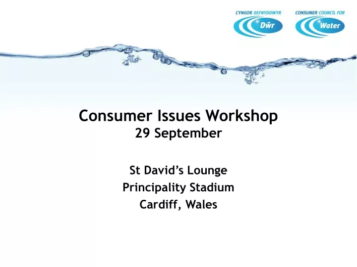 consumer issues workshop 29 september st david