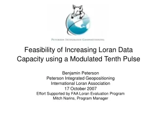 Feasibility of Increasing Loran Data Capacity using a Modulated Tenth Pulse