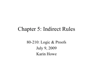 Chapter 5: Indirect Rules