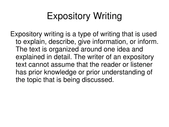 expository writing