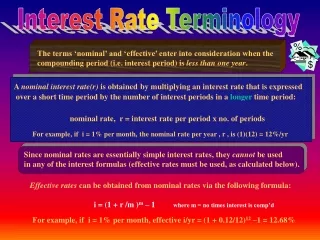 Interest Rate Terminology