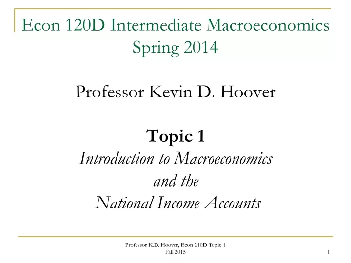 econ 120d intermediate macroeconomics spring 2014