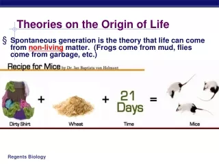 Theories on the Origin of Life