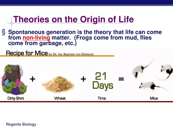 theories on the origin of life