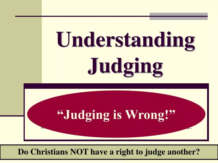 understanding judging