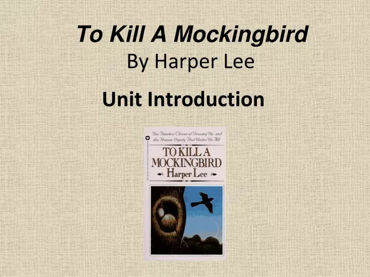 to kill a mockingbird by harper lee