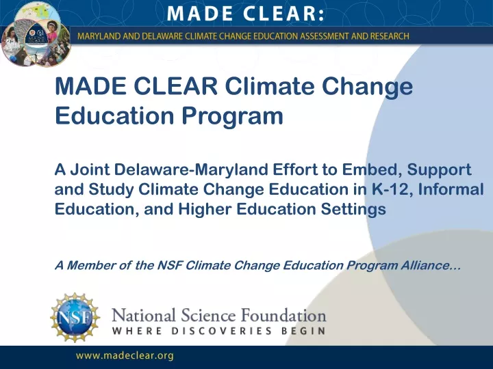 maryland and delaware climate change education