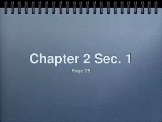 Chapter 2 Sec. 1