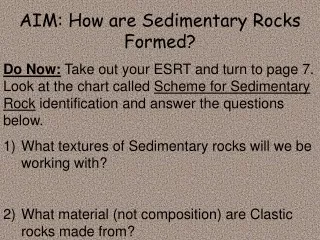 AIM: How are Sedimentary Rocks Formed?