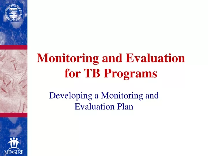 monitoring and evaluation for tb programs