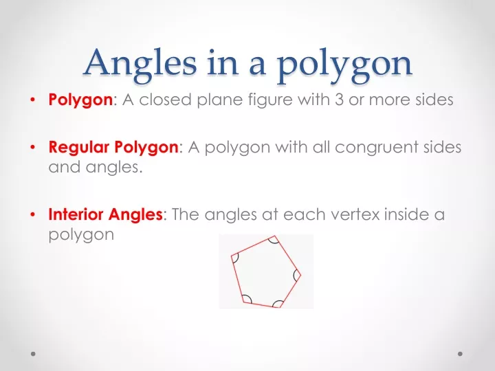 angles in a polygon