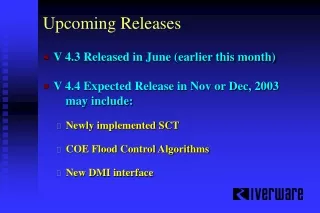 Upcoming Releases