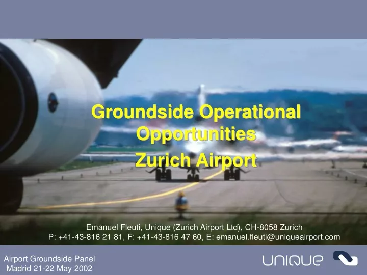 groundside operational opportunities zurich airport