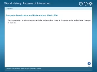 European Renaissance and Reformation, 1300-1600