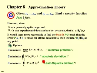 Chapter 8 Approximation Theory