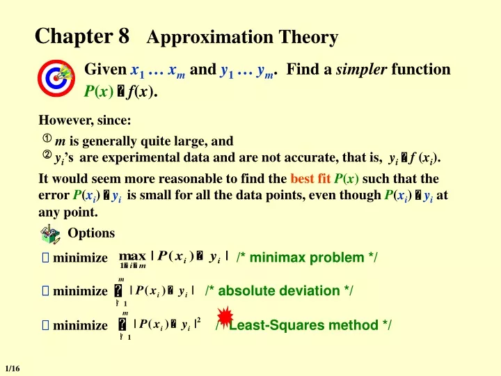 given x 1 x m and y 1 y m find a simpler function
