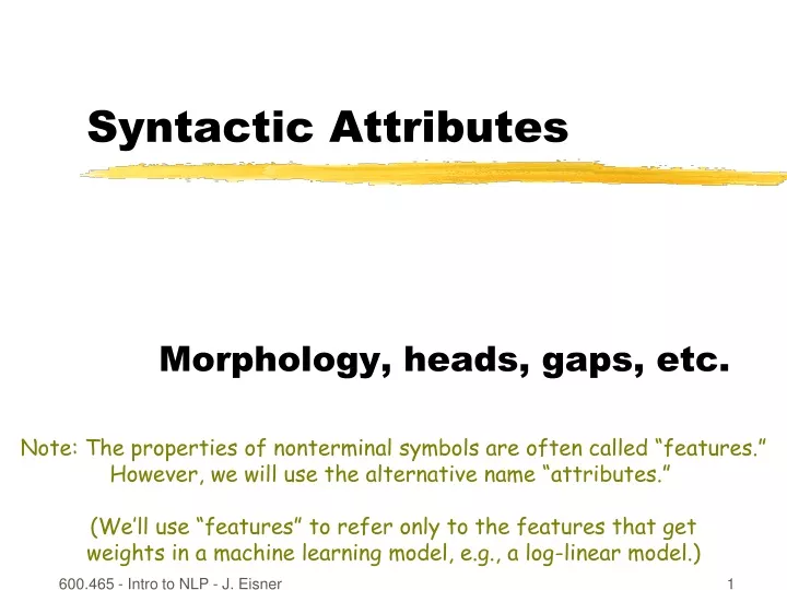 syntactic attributes