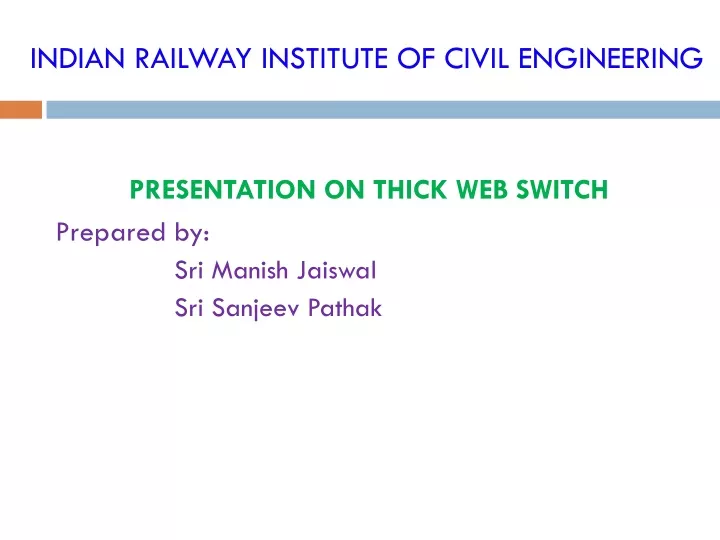 indian railway institute of civil engineering