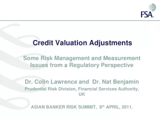Credit Valuation Adjustments