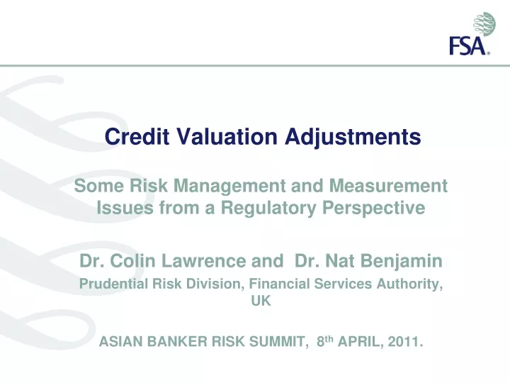 credit valuation adjustments