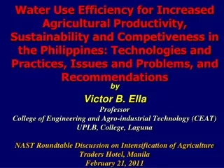 Water Use Efficiency