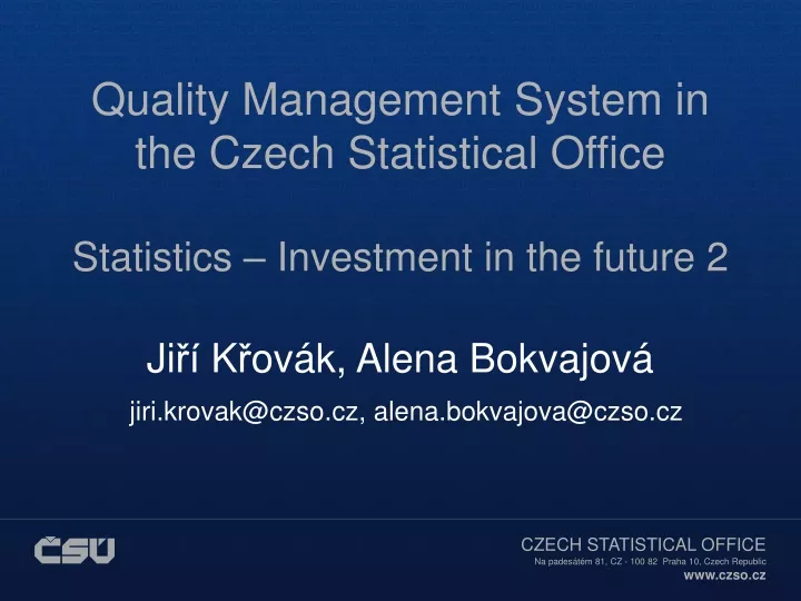 quality management system in the czech