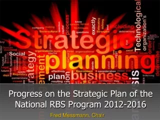 Progress on the Strategic Plan of the National RBS Program 2012-2016