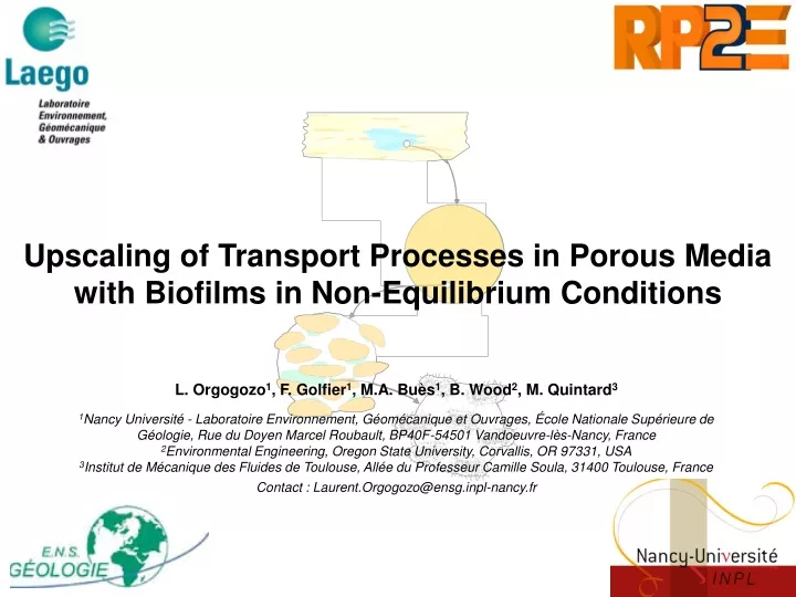 upscaling of transport processes in porous media