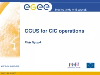 GGUS for CIC operations