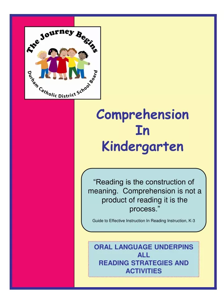 comprehension in kindergarten
