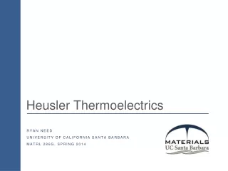 Heusler Thermoelectrics
