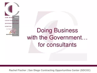 Doing Business  with the Government… for consultants