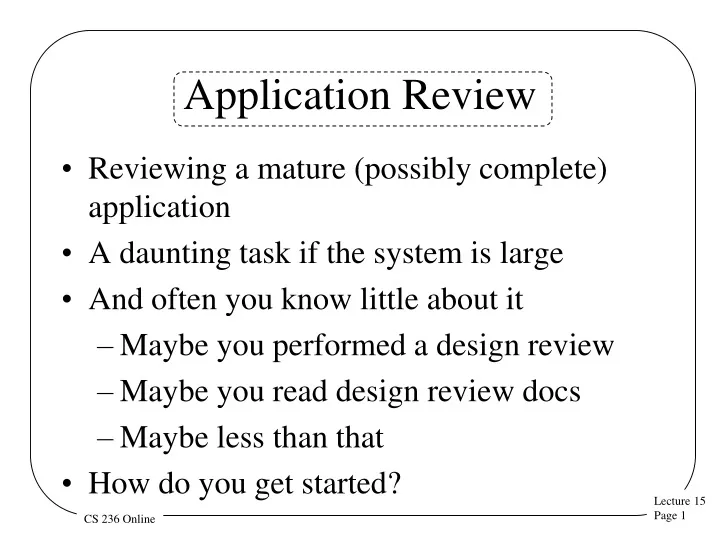 application review