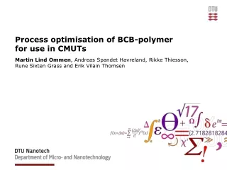 Process optimisation of BCB-polymer for use in CMUTs