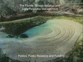 The Florida Springs Initiative and     Cave Resource Management